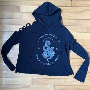 Taylor Swift Reputation Stadium Tour Black Snake Cut Out Hoodie Small 2018 Merch